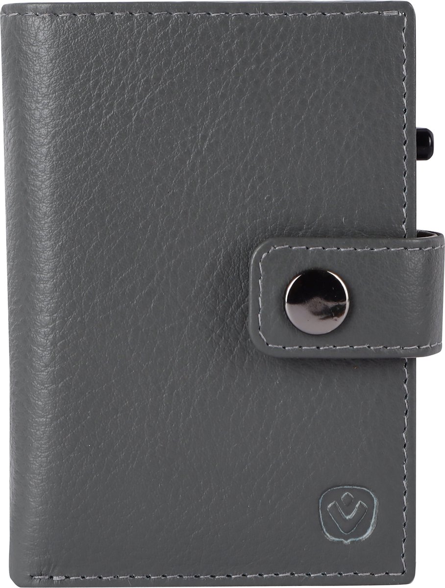 Valenta 2-in-1 MagSafe Portemonnee - Echt Leer - Grijs / Zwart
