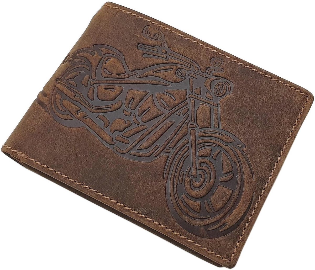 Buffel leren portemonnee met RFID- en NFC-bescherming in liggend formaat