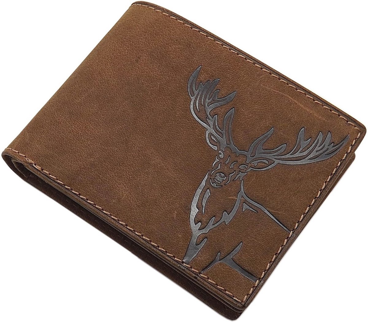 Leren Portemonnee met RFID en NFC Bescherming - Portrait en Landscape Formaat