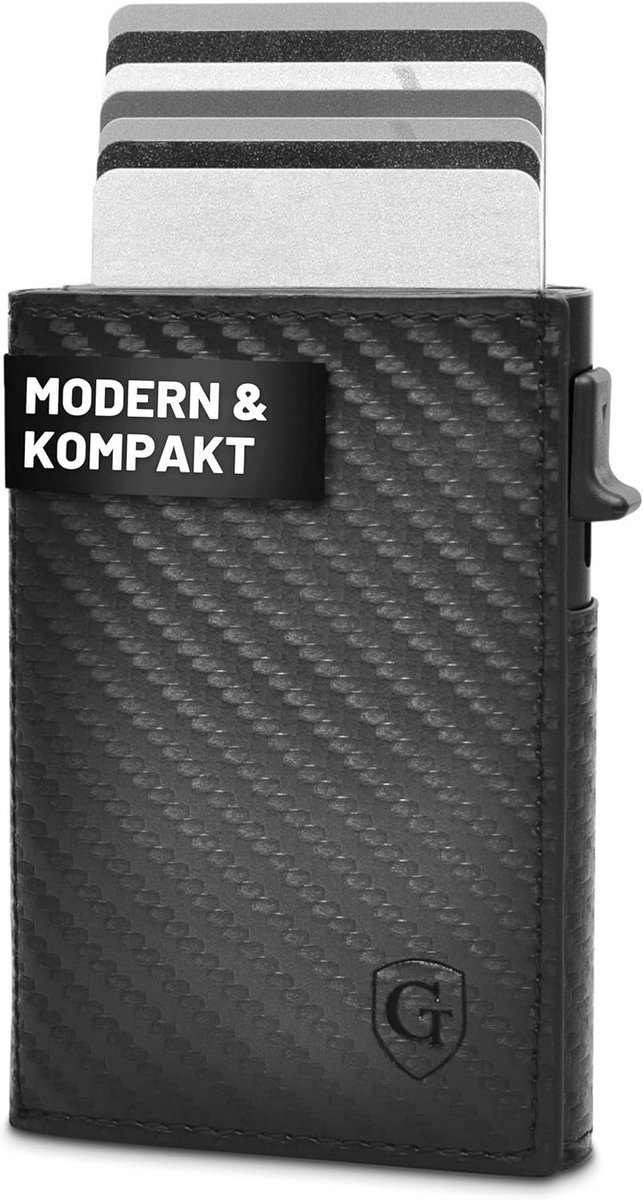 Slanke Portemonnee met Muntvak & RFID NFC Bescherming - Compact Card Case