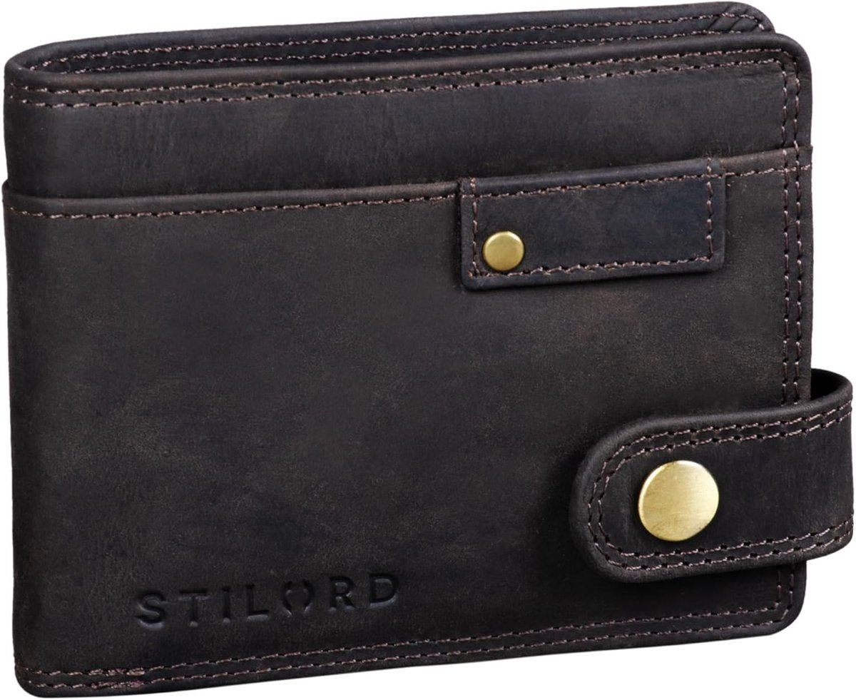 Stijlvolle Heren Portemonnee met RFID en NFC Bescherming - Vintage Leer